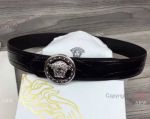 New 2018 Replica Versace Black Belt and Diamond Inlay buckle New Belt